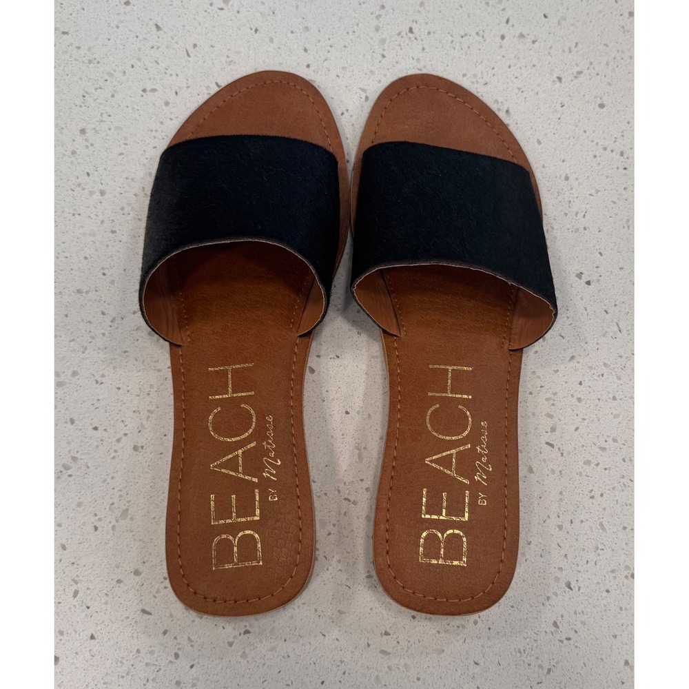 BEACH by Matisse Slides, Womens Black Casual Sandals- Black US 9